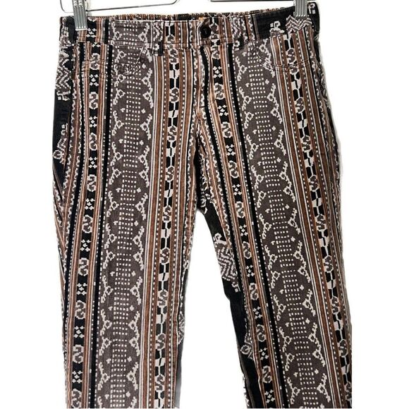 Anthropologie Pilcro & The Letter Press Patterned Corduroy Pants, Sz 26 - Picture 1 of 5